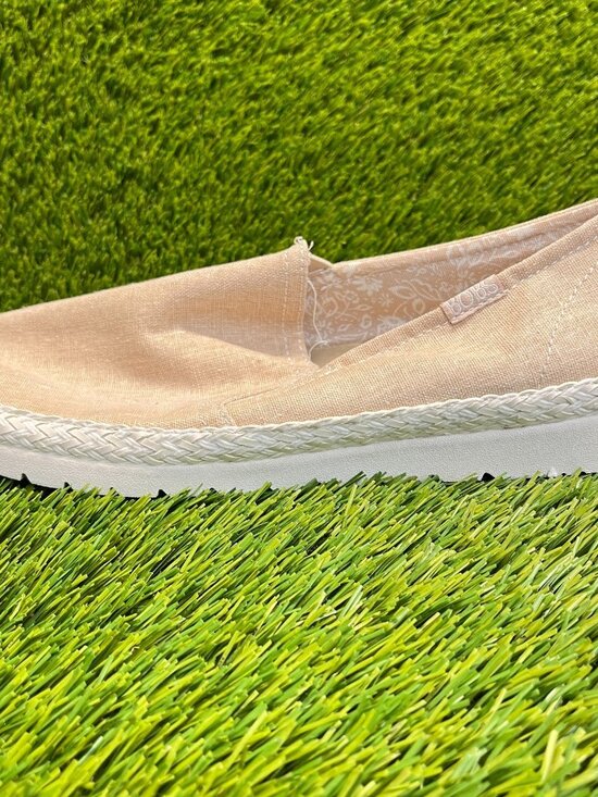 Skechers BOBS Flexpadrille HI Coast Size 10 Beige White Casual Slip On Shoes main image 10